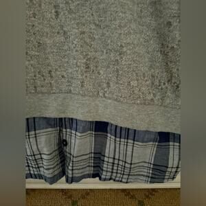 April, May boho distressed sweatshirt button down shirt combo Vegas text S